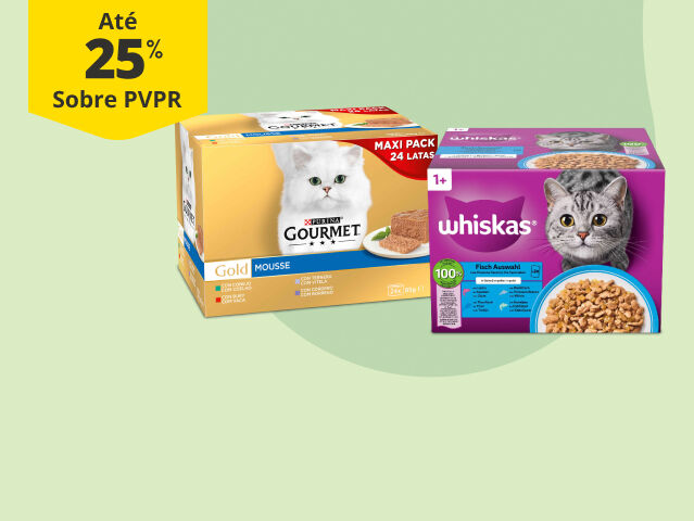At&eacute; 25% em packs de comida h&uacute;mida